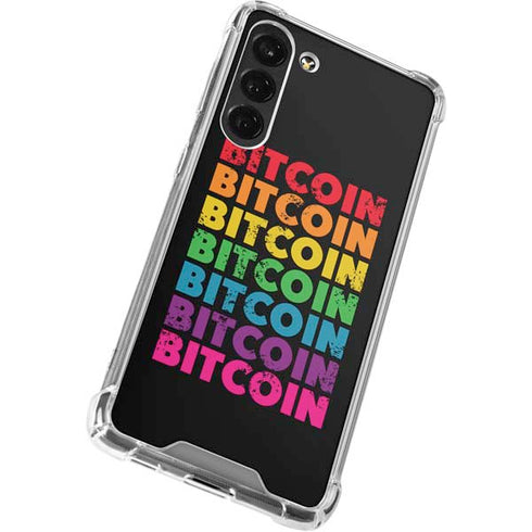 Rainbow Bitcoin Galaxy S24 FE Clear Case